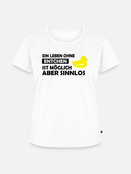 ein leben ohne entchen - Frauen Premium Bio T-Shirt - Weiß