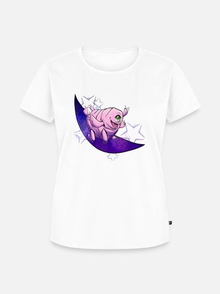 Surfendes Bärtierchen - Frauen Premium Bio T-Shirt - Weiß