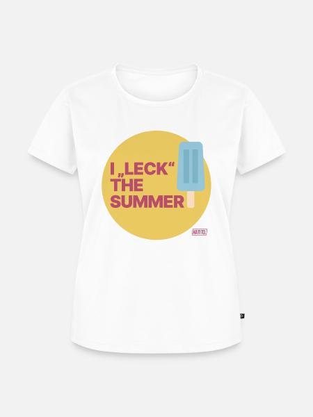 I leck the summer - Frauen Premium Bio T-Shirt - Weiß