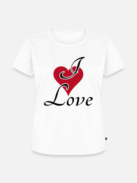 I love Love - Frauen Premium Bio T-Shirt - Weiß
