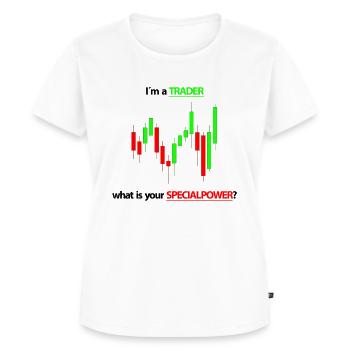 Stock Design - Women's Premium Organic T-shirt - white - Front - AI Model Female 172 dark (172cm)