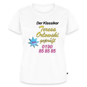 Geprüft - Frauen Premium Bio T-Shirt - Weiß - Vorne - AI Model Female 172 dark (172cm)