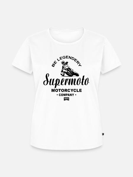 Supermoto - Frauen Premium Bio T-Shirt - Weiß