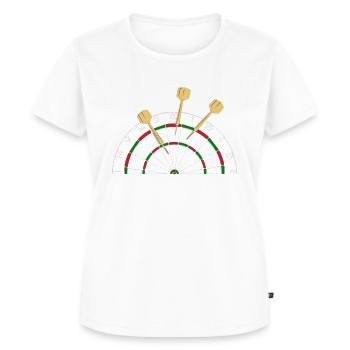 Dart - Frauen Premium Bio T-Shirt - Weiß - Vorne - AI Model Female 172 dark (172cm)