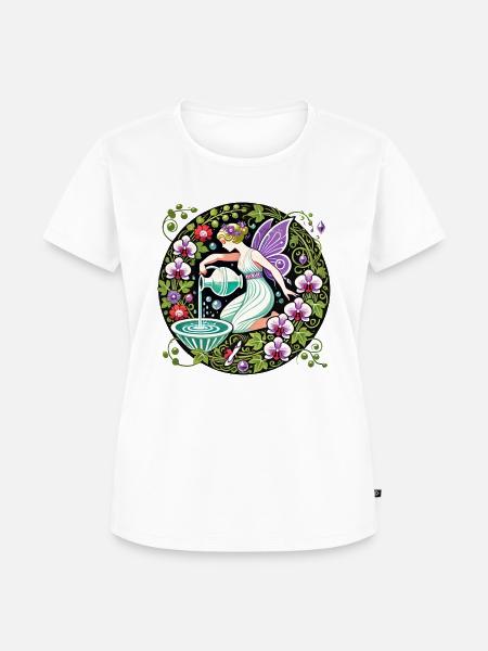 Wassermann Fee - Frauen Premium Bio T-Shirt - Weiß