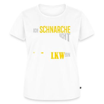 LKW-Fahrer - Ich schnarche nicht, ich bin ein LKW - Frauen Premium Bio T-Shirt - Weiß - Vorne - AI Model Female 172 dark (172cm)