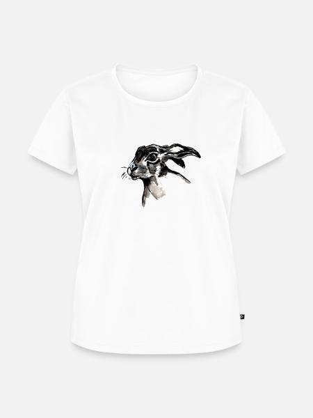 Feldhase - Frauen Premium Bio T-Shirt - Weiß