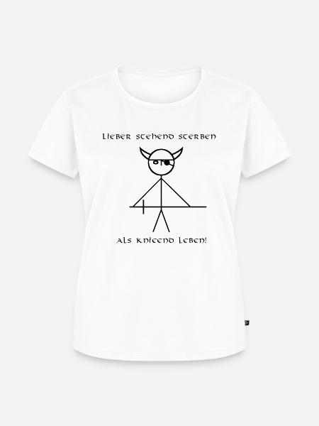 stehend - Frauen Premium Bio T-Shirt - Weiß