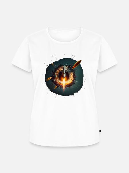 Blackhole Delta - Frauen Premium Bio T-Shirt - Weiß