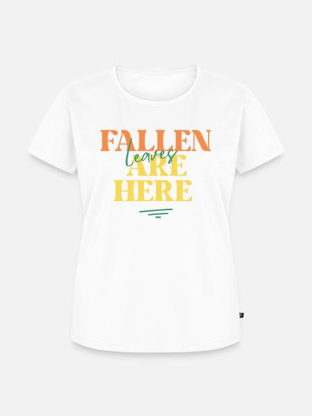Gefallenes Laub ist da - Frauen Premium Bio T-Shirt - Weiß
