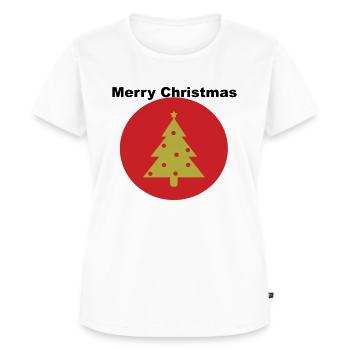 Merry Christmas Design - Women's Premium Organic T-shirt - white - Front - AI Model Female 172 dark (172cm)