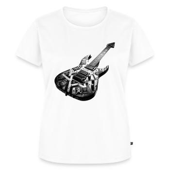Guitar - Frauen Premium Bio T-Shirt - Weiß - Vorne - AI Model Female 172 dark (172cm)