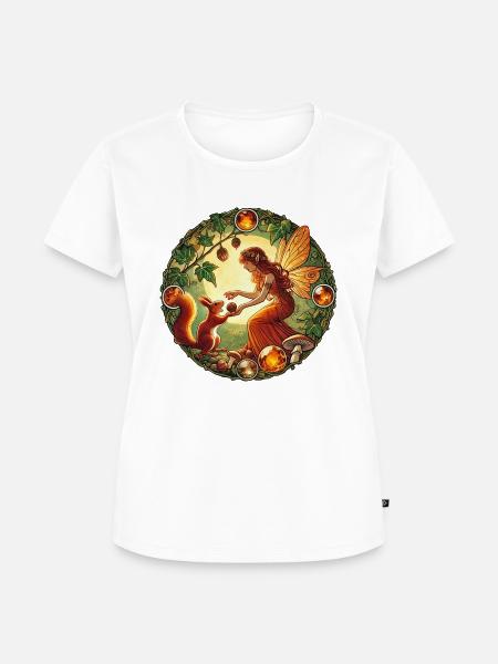 Eichhörnchen-Fee - Frauen Premium Bio T-Shirt - Weiß