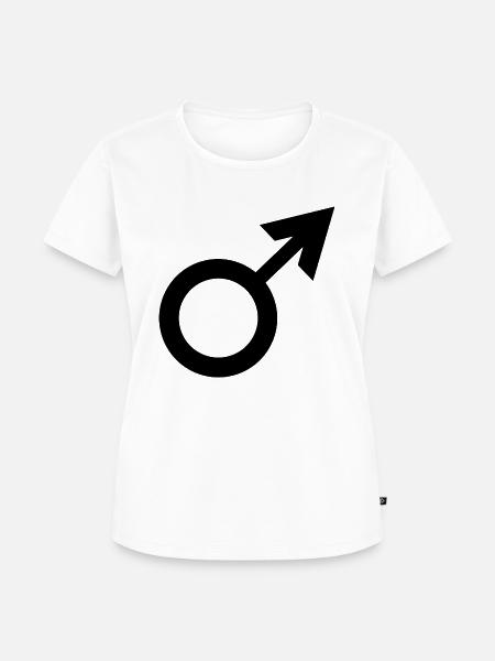 Männliches Symbol in Schwarz - Frauen Premium Bio T-Shirt - Weiß
