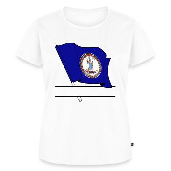Flag Virginia text banner - Women's Premium Organic T-shirt - white - Front - AI Model Female 172 dark (172cm)