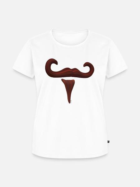 Schnurrbart - Frauen Premium Bio T-Shirt - Weiß