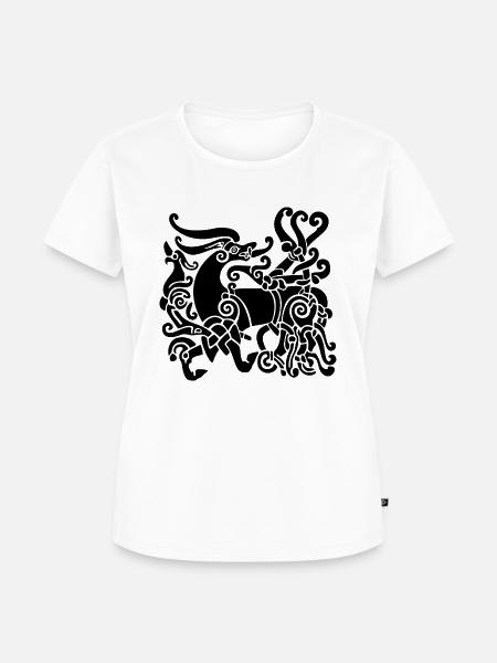 Hirsch - Frauen Premium Bio T-Shirt - Weiß