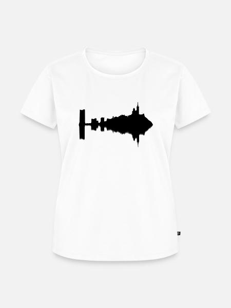 Marseille, lustige Reflexion - Frauen Premium Bio T-Shirt - Weiß