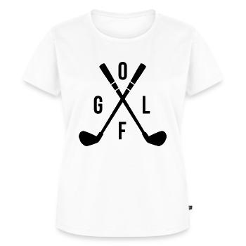 golf - Frauen Premium Bio T-Shirt - Weiß - Vorne - AI Model Female 172 dark (172cm)
