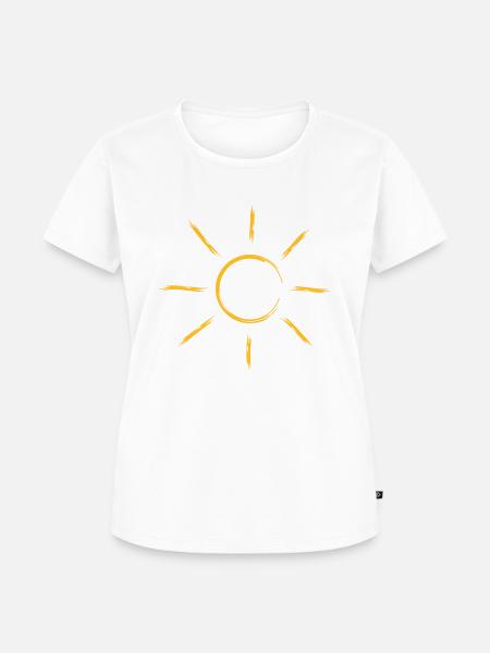 sonne sonnenstrahlen sommer urlaub - Frauen Premium Bio T-Shirt - Weiß