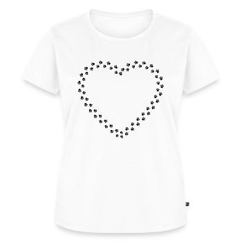 Herzpfoten - Frauen Premium Bio T-Shirt - Weiß - Vorne - AI Model Female 172 dark (172cm)