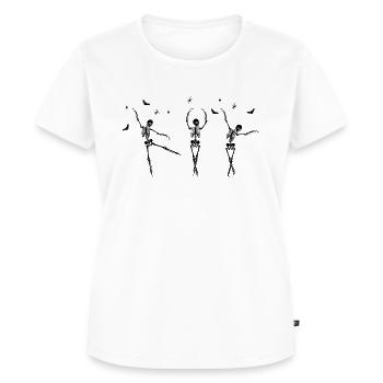 Tanzende Skeletts - Halloween - Frauen Premium Bio T-Shirt - Weiß - Vorne - AI Model Female 172 dark (172cm)