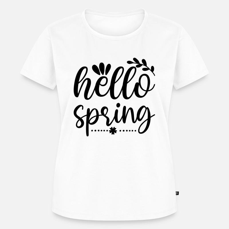 15 hello spring - Women's Premium Organic T-shirt - white