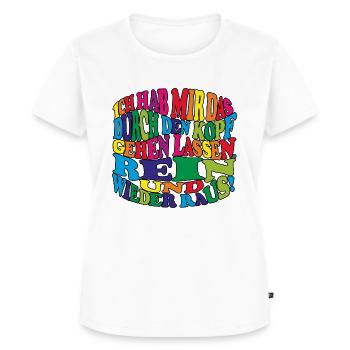 witziges Nicht-Nachdenken-Design / lustige Sprüche - Frauen Premium Bio T-Shirt - Weiß - Vorne - AI Model Female 172 dark (172cm)