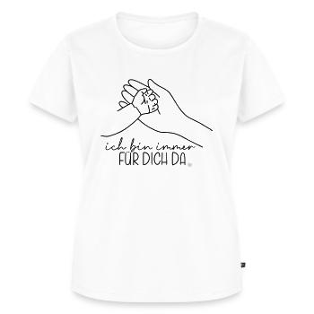 ich bin immer für dich da - Frauen Premium Bio T-Shirt - Weiß - Vorne - AI Model Female 172 dark (172cm)