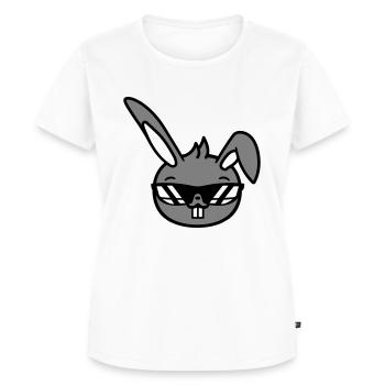 Lunettes de soleil lapin cool lapin dents drôle - T-shirt Premium bio Femme - blanc - Devant - AI Model Female 172 dark (172cm)