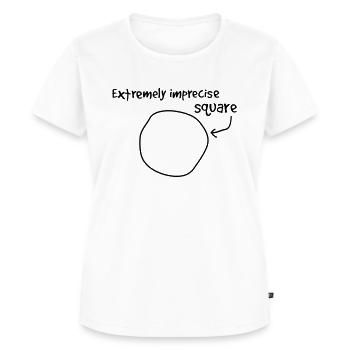 Ekstremt upræcis firkant - Premium økologisk T-shirt til kvinder - hvid - Foran - AI Model Female 172 dark (172cm)