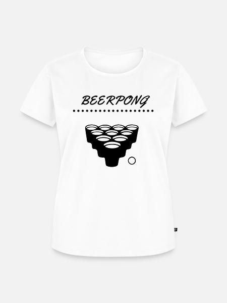 beerpong - Frauen Premium Bio T-Shirt - Weiß