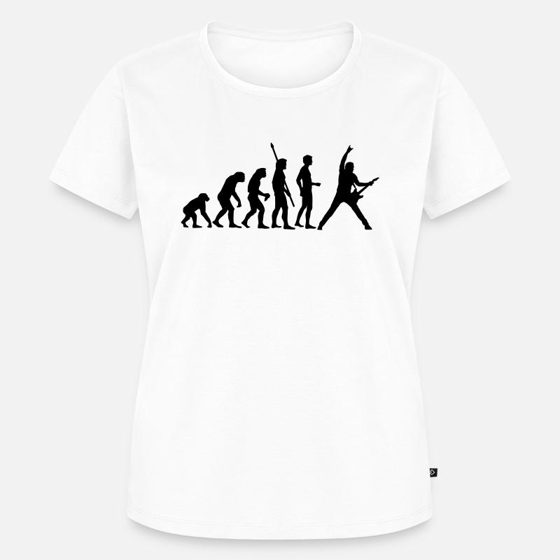 evolution_guitar_b - T-shirt Premium bio Femme - blanc