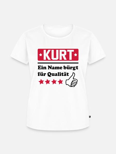kurt - Frauen Premium Bio T-Shirt - Weiß