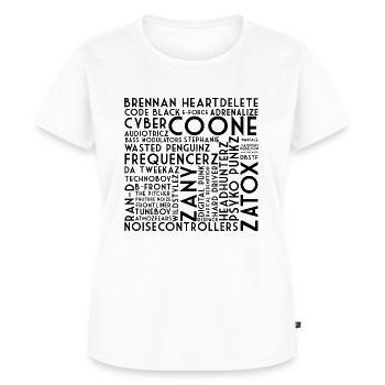 Hardstyle Allstars Black - Frauen Premium Bio T-Shirt - Weiß - Vorne - AI Model Female 172 dark (172cm)