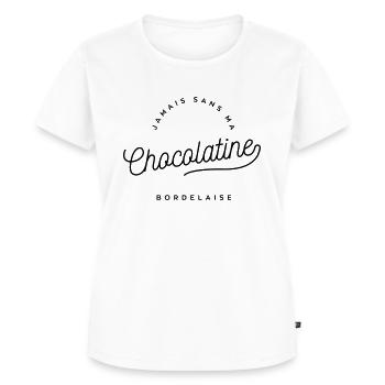 Jamais sans ma chocolatine bordelaise ! - T-shirt Premium bio Femme - blanc - Devant - AI Model Female 172 dark (172cm)