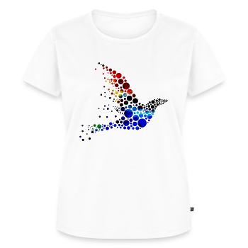 Vogel bunt - Frauen Premium Bio T-Shirt - Weiß - Vorne - AI Model Female 172 dark (172cm)
