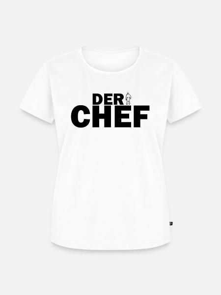 der chef - Frauen Premium Bio T-Shirt - Weiß