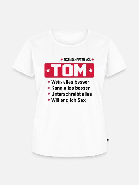 tom - Frauen Premium Bio T-Shirt - Weiß