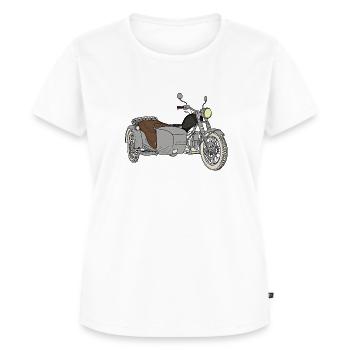 Motorrad mit Beiwagen - Frauen Premium Bio T-Shirt - Weiß - Vorne - AI Model Female 172 dark (172cm)