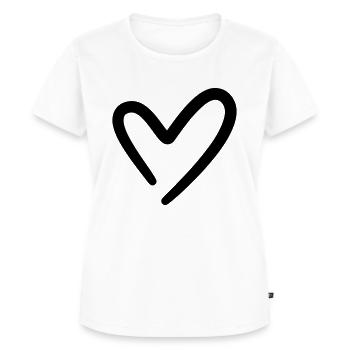 simple heart - Women's Premium Organic T-shirt - white - Front - AI Model Female 172 dark (172cm)