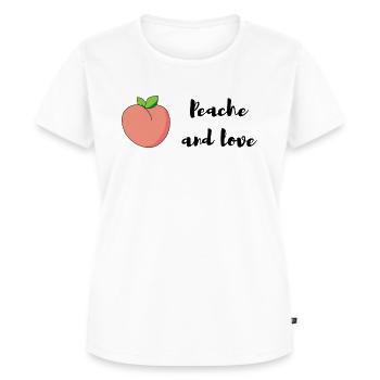 Peached et l’amour - T-shirt Premium bio Femme - blanc - Devant - AI Model Female 172 dark (172cm)