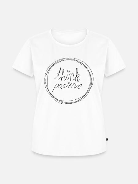 Think positive - Frauen Premium Bio T-Shirt - Weiß
