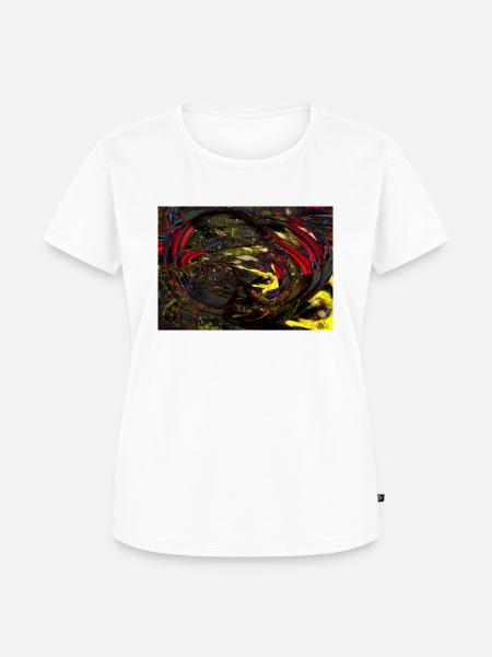 Multiverse in Red - Frauen Premium Bio T-Shirt - Weiß