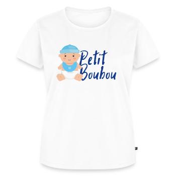 Petit Boubou - T-shirt Premium bio Femme - blanc - Devant - AI Model Female 172 dark (172cm)