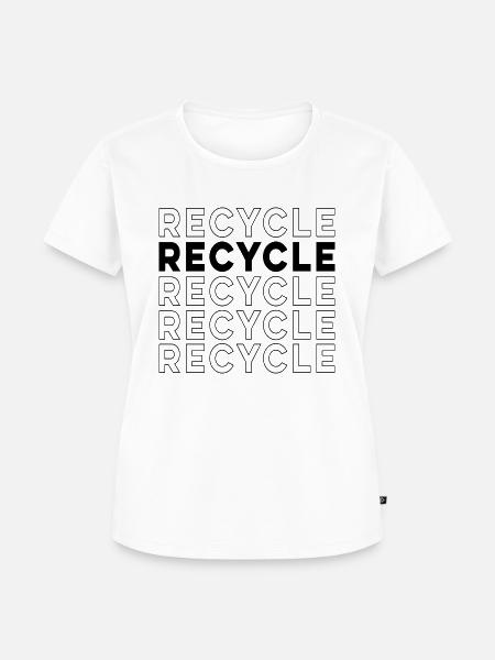RECYCELN - Frauen Premium Bio T-Shirt - Weiß