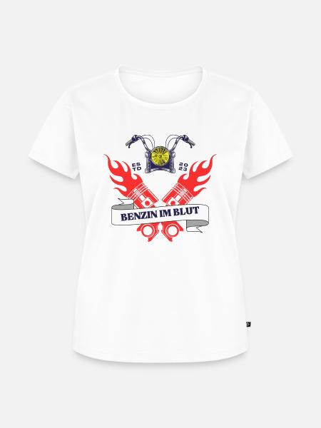 Benzin im blut - Frauen Premium Bio T-Shirt - Weiß