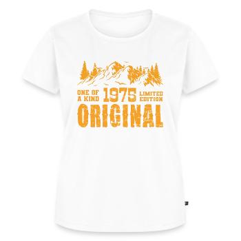 Verjaardagscadeau 1975 - 1975 - Vrouwen Premium Bio T-shirt - wit - Voor - AI Model Female 172 dark (172cm)