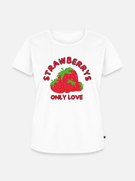 STRAWBERRYS Only Love - Frauen Premium Bio T-Shirt - Weiß