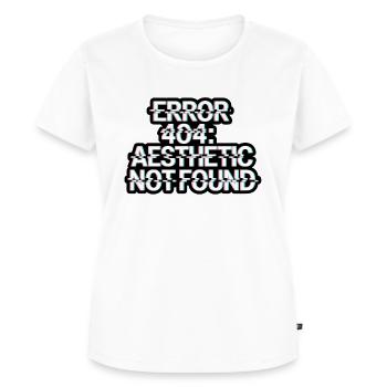 Error 404 - Women's Premium Organic T-shirt - white - Front - AI Model Female 172 dark (172cm)
